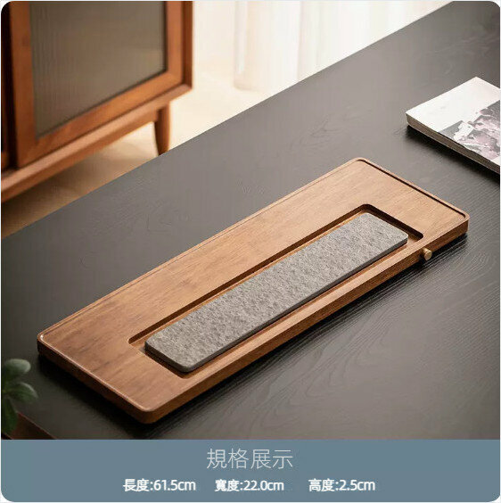 The popular black-gold stone-faced tea tray for both storage and cooking [Mosheng-Large]