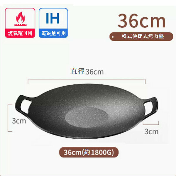 Popular outdoor barbecue plate Maifan stone barbecue plate [36cm induction cooker gas universal]