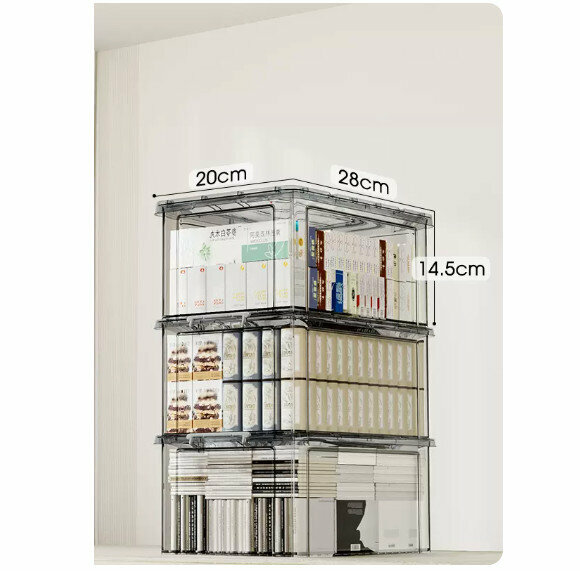Popular storage box [Small size three-pack (8L)]