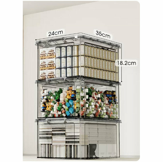 Popular storage box [three-piece pack (medium size 16L)]