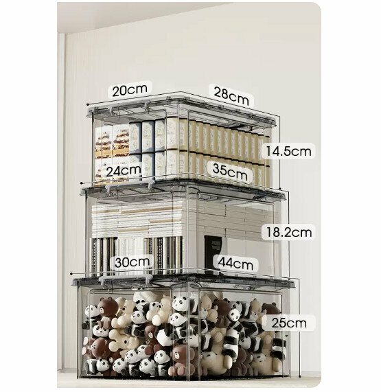 Popular storage box [three-piece pack (8L+16L+33L)]