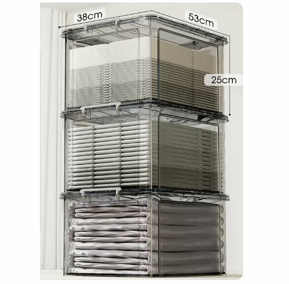 Popular storage box [extra large three-piece pack (49L)]