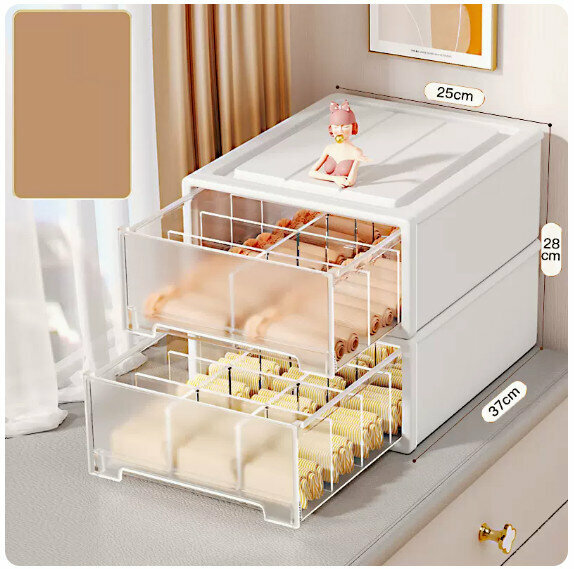 Popular storage box [large size - two-piece set (underwear box + sock box)]