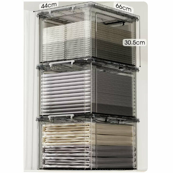 Popular storage box [Big Mike three-pack (88L)]