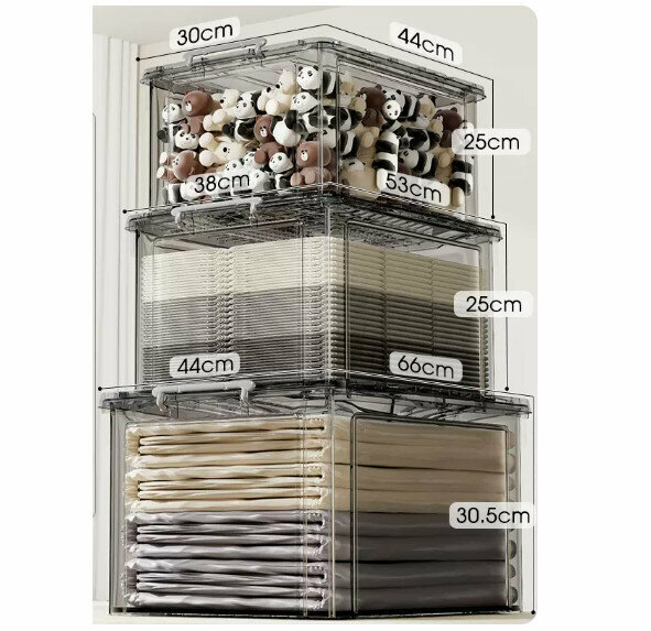 Popular storage box [three-piece pack (33L+49L+88L)]