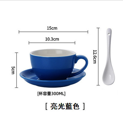 爆款藍色300ML（一杯一碟一勺）
