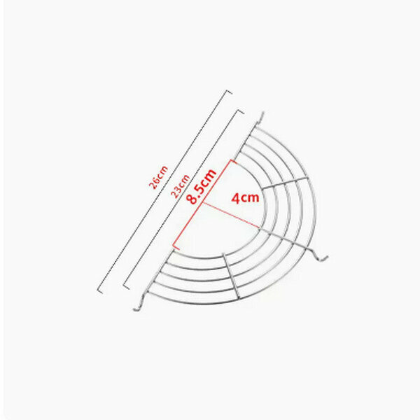 Hotly recommended household semi-circular stainless steel drain rack steamer steamer [24cm]