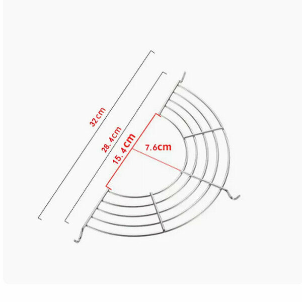 Hot recommended household semi-circular stainless steel drain rack steamer steamer [32cm]
