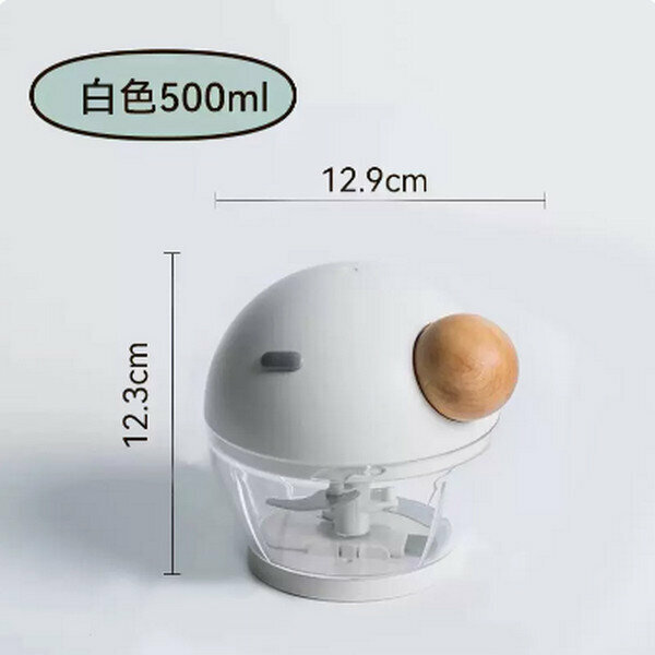 Hot push small manual garlic grinder [white 500ml]