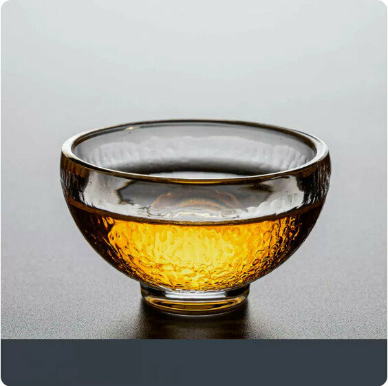 Hotly recommended household glass tea cup [Ice Dew "Yuan Ding Cup" with gold accents - color boxed]