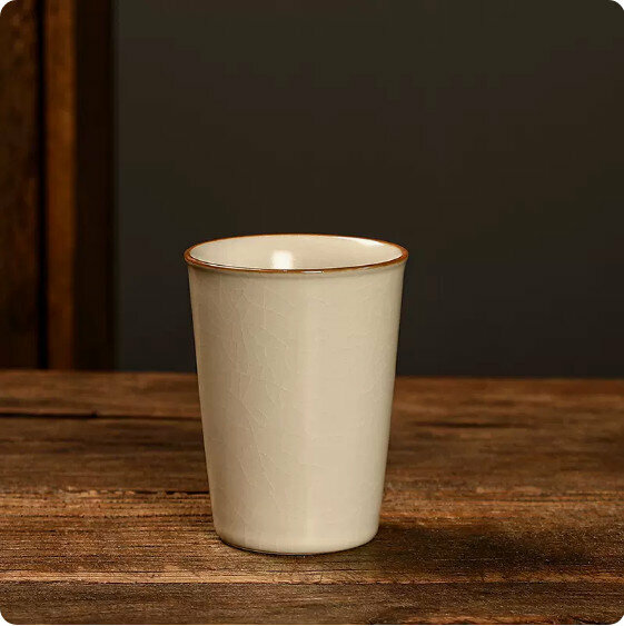 Hotly recommended beige Ru kiln tea cup [high style]