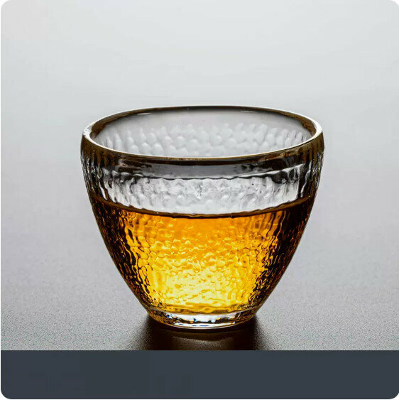 Hotly recommended household glass tea cup [Ice Dew "Gentian Cup" painted with gold - color box]