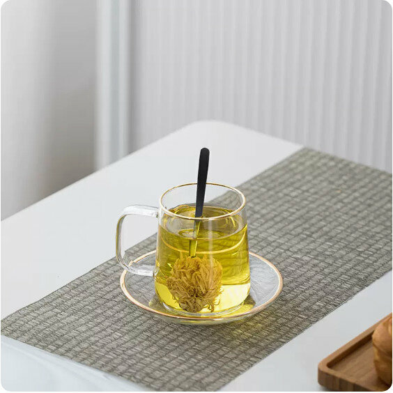 Hot push glass tea cup [phantom color]