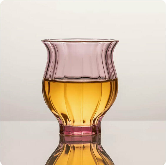 Hotly recommended household high temperature resistant glass tea cup [Dawn Powder-Darcissus Cup]