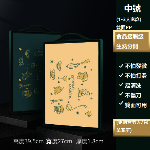 熱推雙面切美圖砧板（中號-雙面美圖菜板）