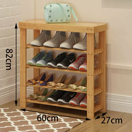 Popular wooden storage rack (carved model, 4 layers long, 60 cm long)