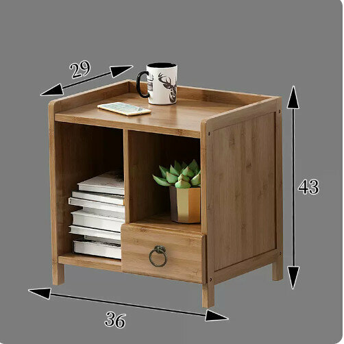 Popular home storage cabinet bedside table (bedside table small single drawer (brown))
