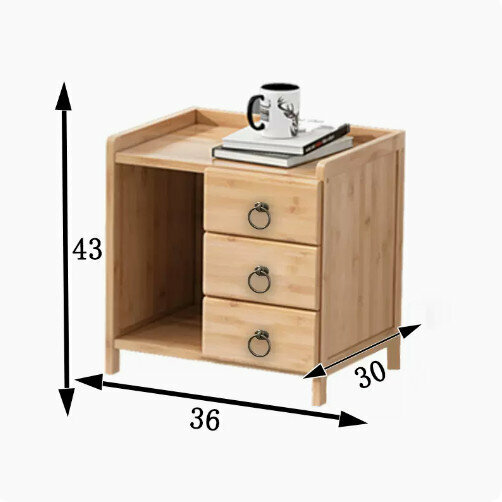 Popular home storage cabinet bedside table (camphor pine model (bedside table original color mistress)