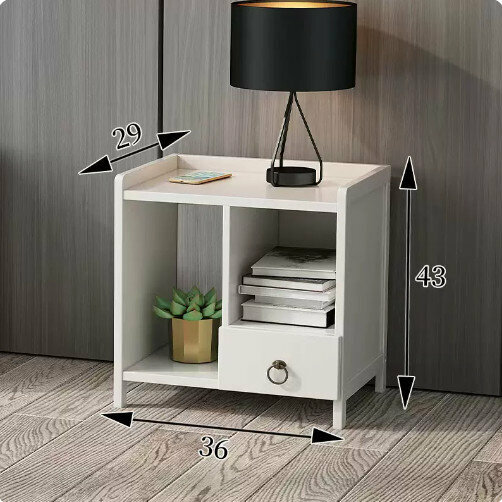 Popular home storage cabinet bedside table (small bedside table (Nordic white))