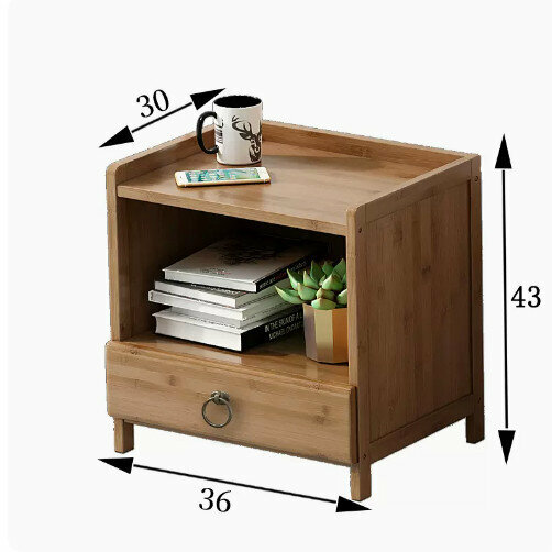 Popular home storage cabinet bedside table (bedside table brown large single drawer)