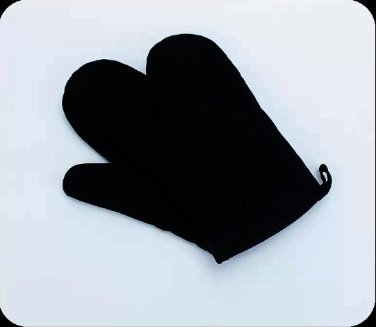 New heat-insulating anti-scalding gloves (black) (specification: 28*18CM)