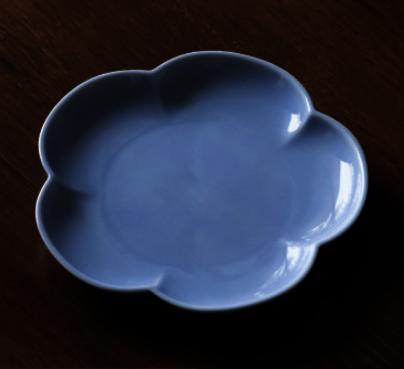 熱賣復古陶瓷花瓣茶果盤(紫羅蘭)(尺寸:直徑15CM*高1.8CM)