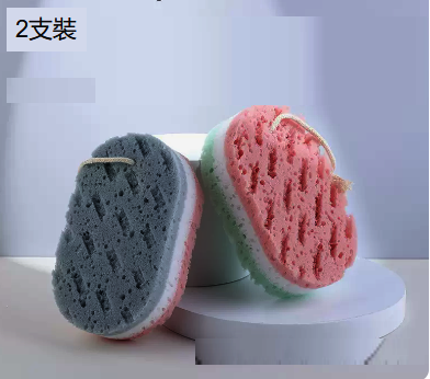 熱賣[2支裝]搓澡沐浴花球（粉白綠三色+粉白灰三色）