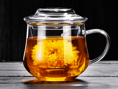 Hot-selling tea cup glass filtered scented tea household cup with lid and handle (specification: [3-piece set] 540ml Dalanya)