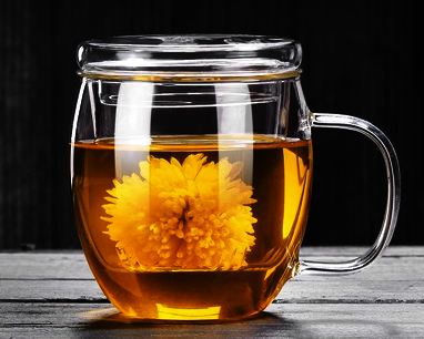 Hot selling tea cup glass filtered scented tea household cup with lid and handle (specification: [3-piece set] 520ml large waist drum)