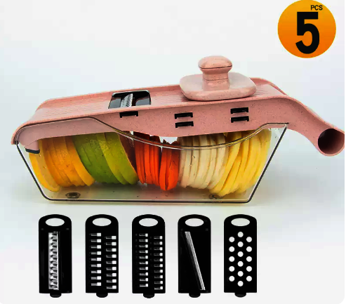 Hot selling multifunctional vegetable cutter (5 blades) (Specification: 38*21*11CM)