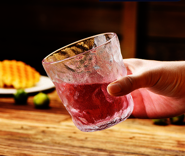 熱賣透明玻璃杯無蓋水杯茶杯啤酒杯(規格:矮款310ml冰川杯）