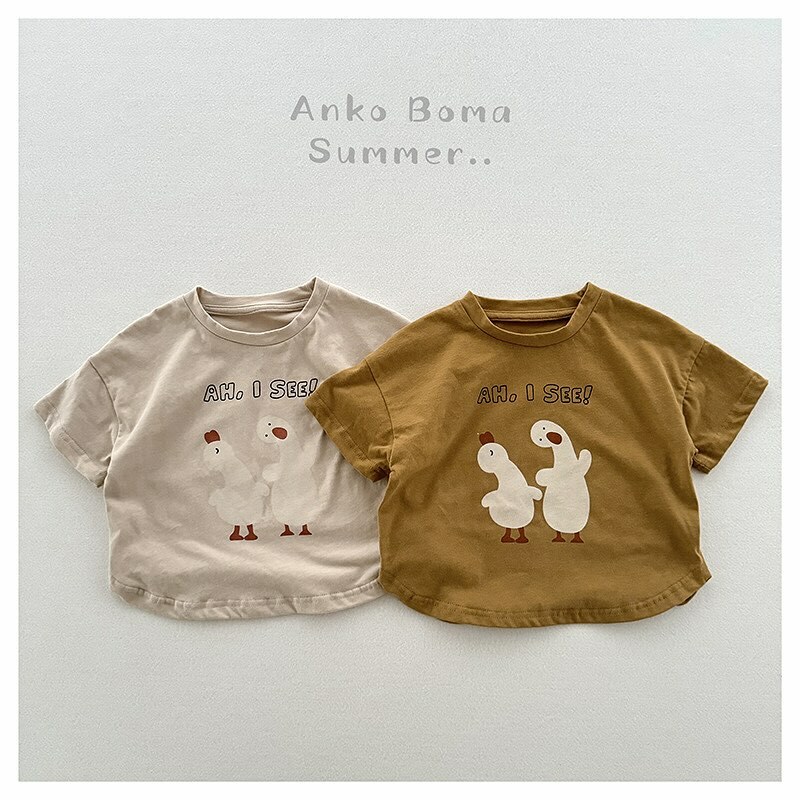 森系歪頭小鴨上衣