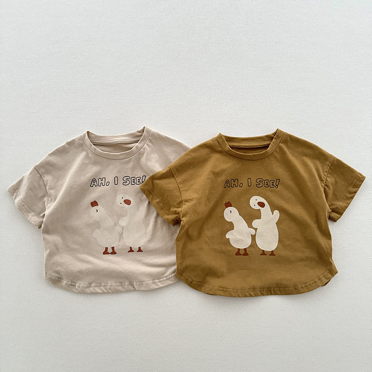 森系歪頭小鴨上衣