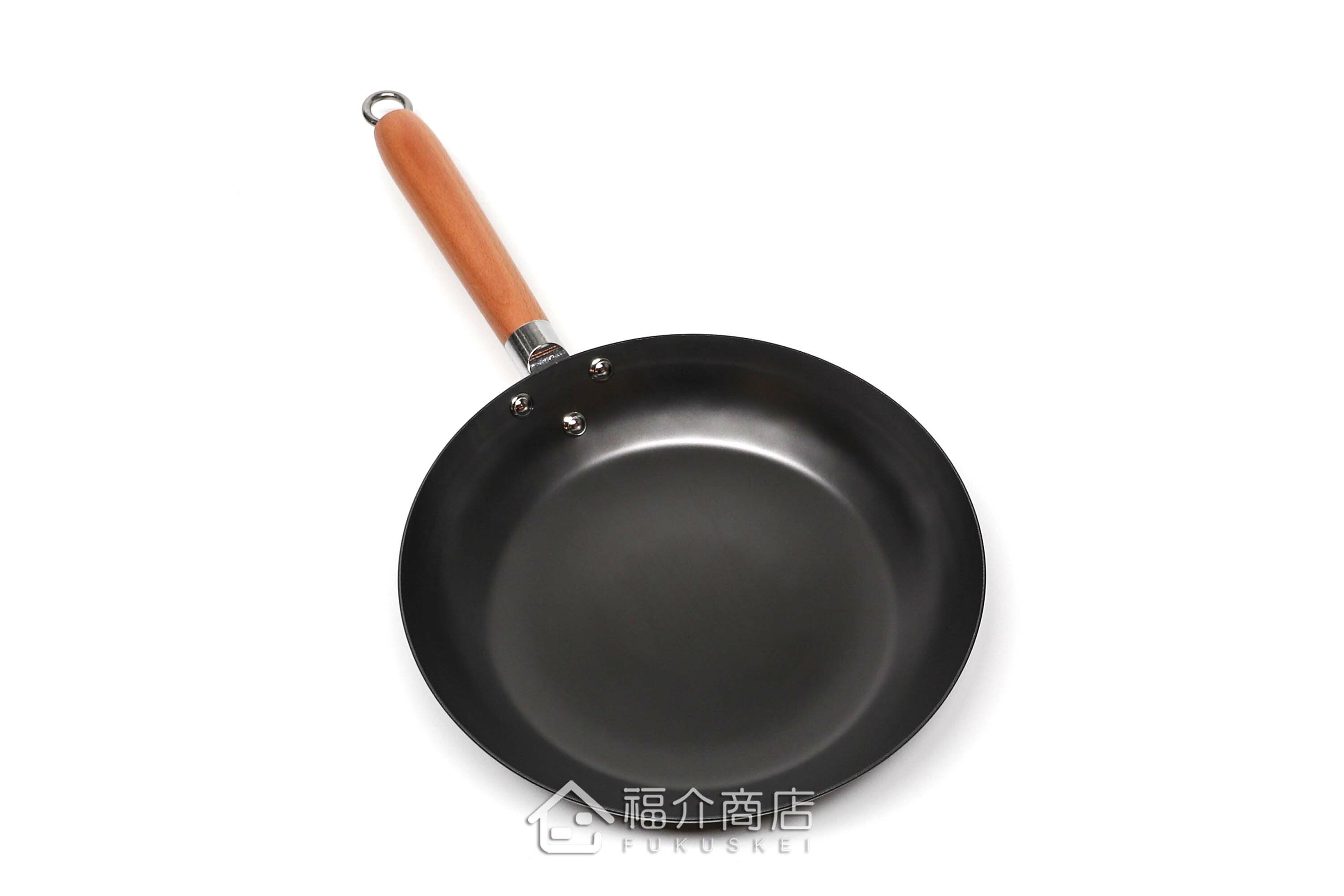 日本鐵製的木柄平底鍋板厚1.6㎜
