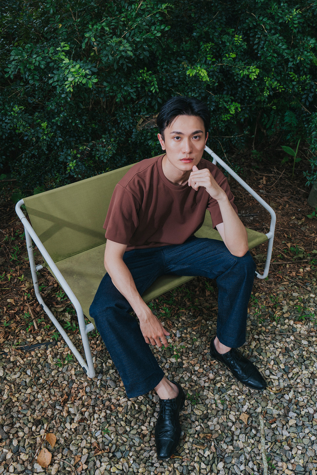 NEO 薄荷點OVERSIZED T-SHIRT 男（咖啡）