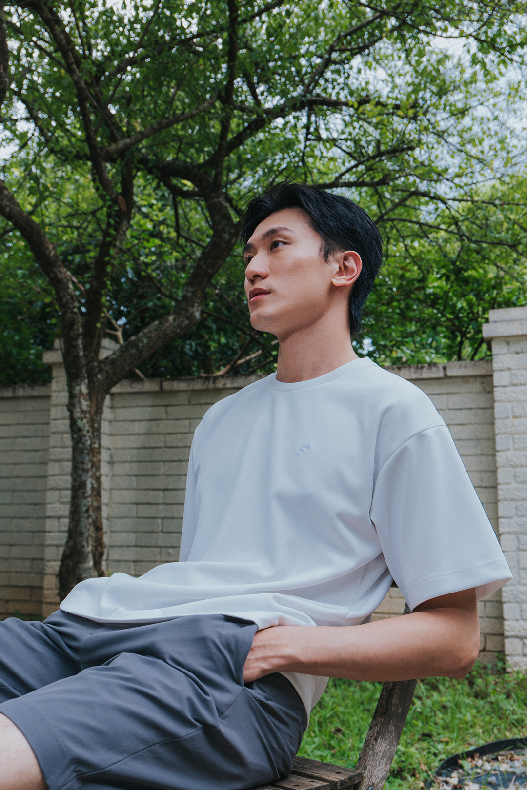 NEO 薄荷點OVERSIZED T-SHIRT 男（白）