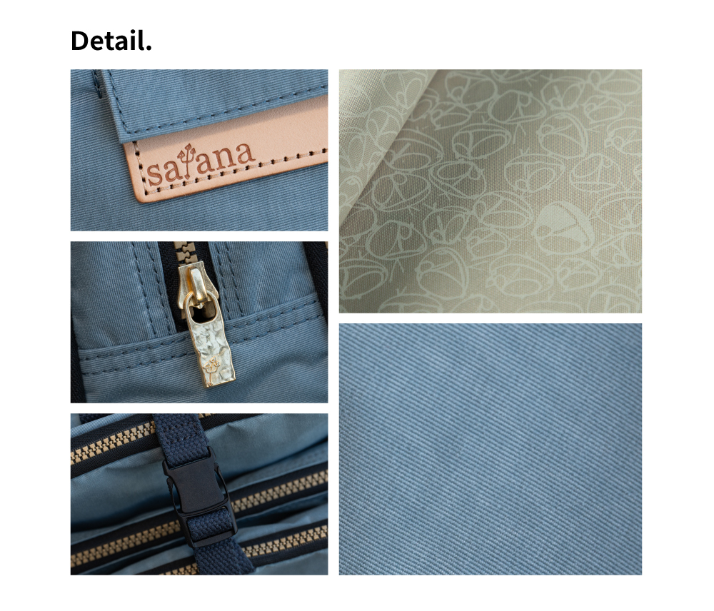 satana Soldier 趣淘三明治後背包-石灰藍 SOS2432-241 細節特寫照