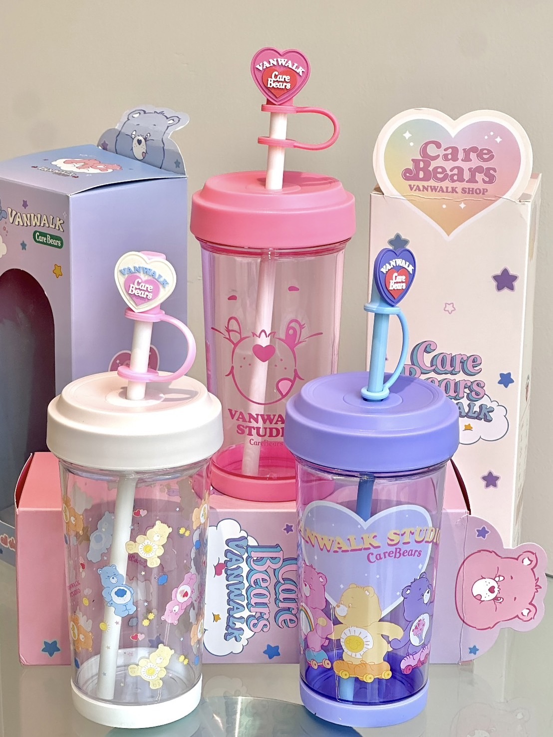 <快速出貨>VANWALK x Care Bears 彩虹熊 吸管杯 三款
