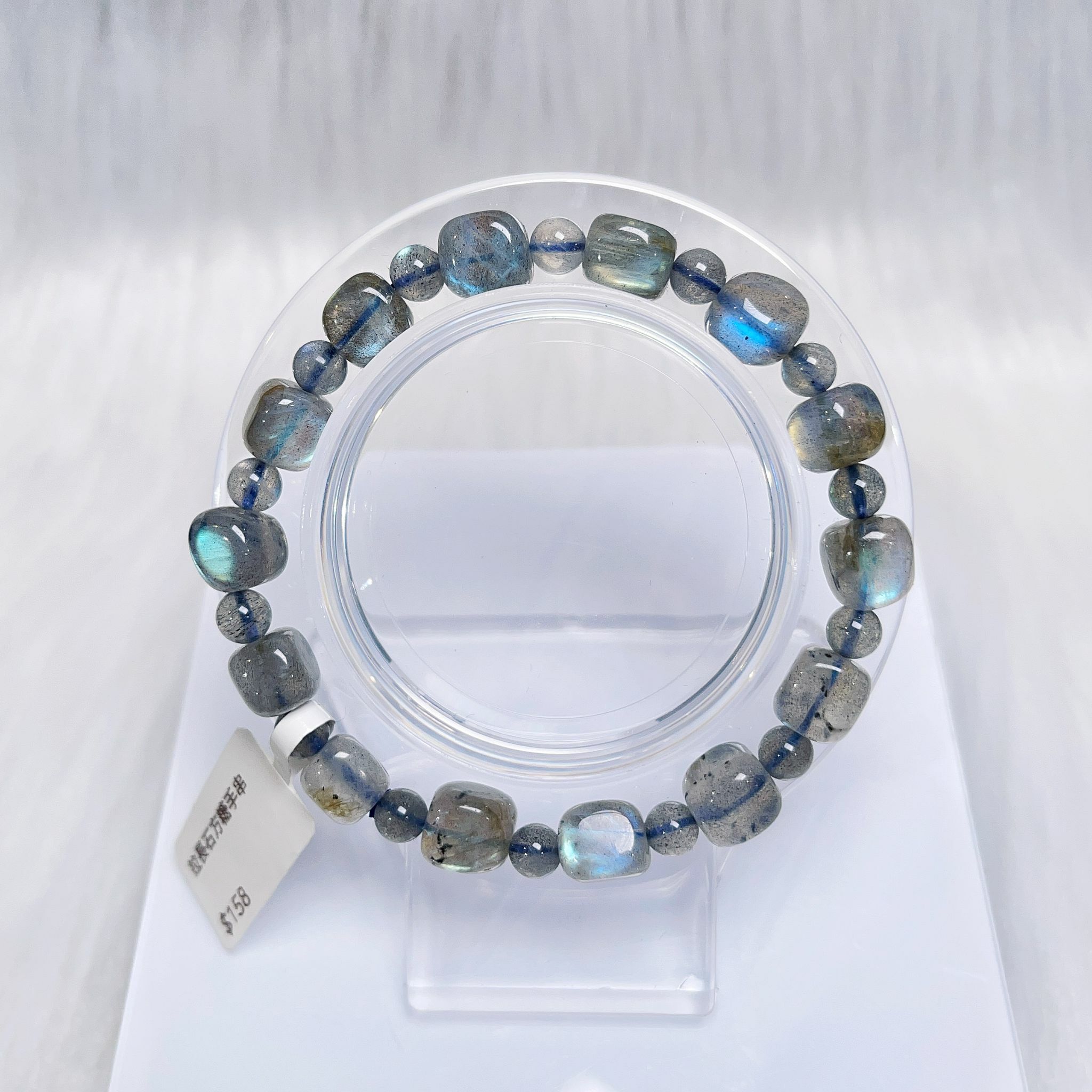 拉長石方糖手串8m+ CH1318