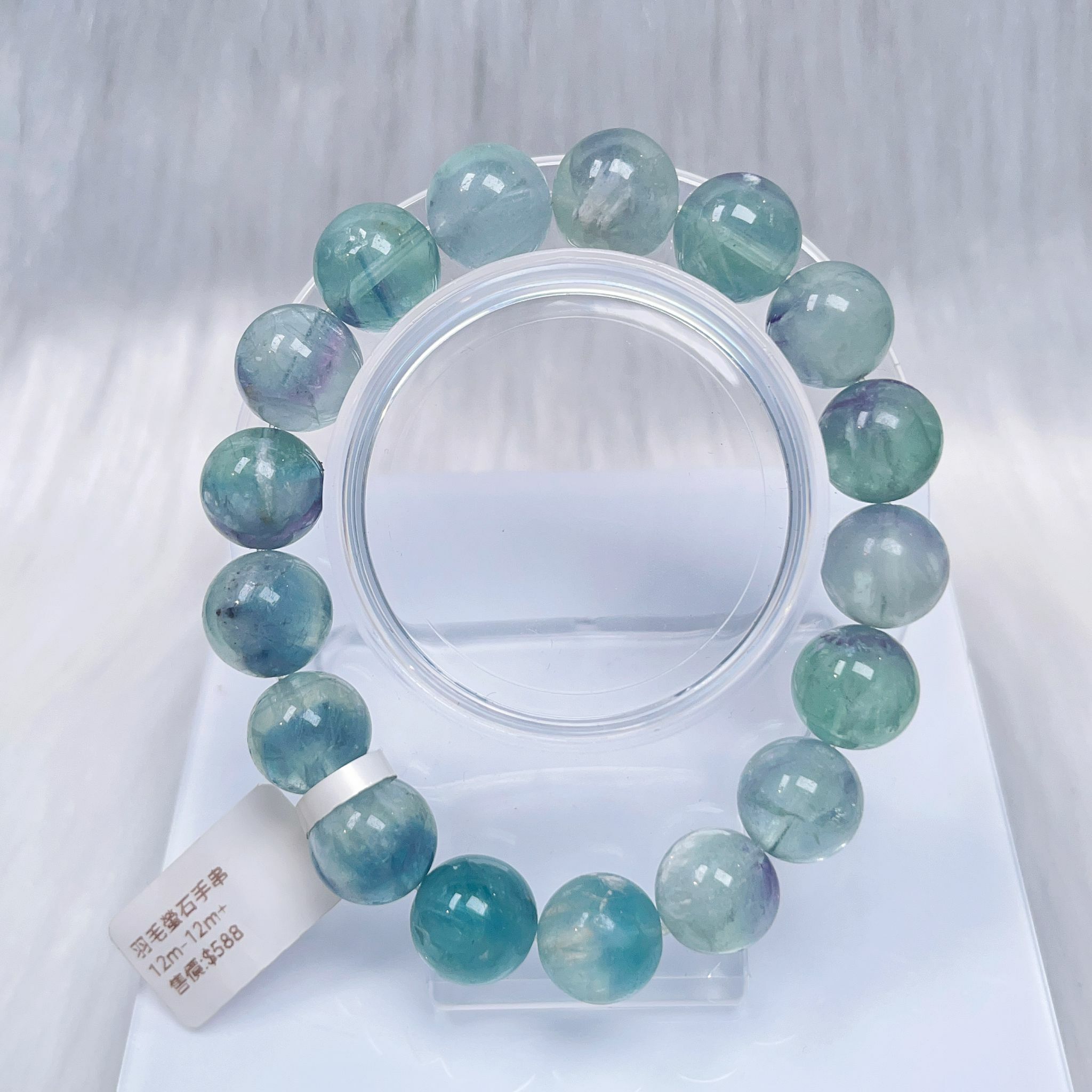 羽毛螢石手串12m-12m+ CH429