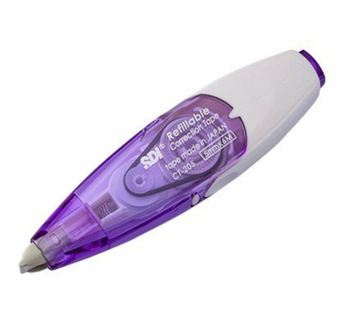 SDI - CT-206V "iPUSH"輕按式塗改帶 (6mm x 6M) 紫色 + 2個替換芯 (改錯修正兼用)