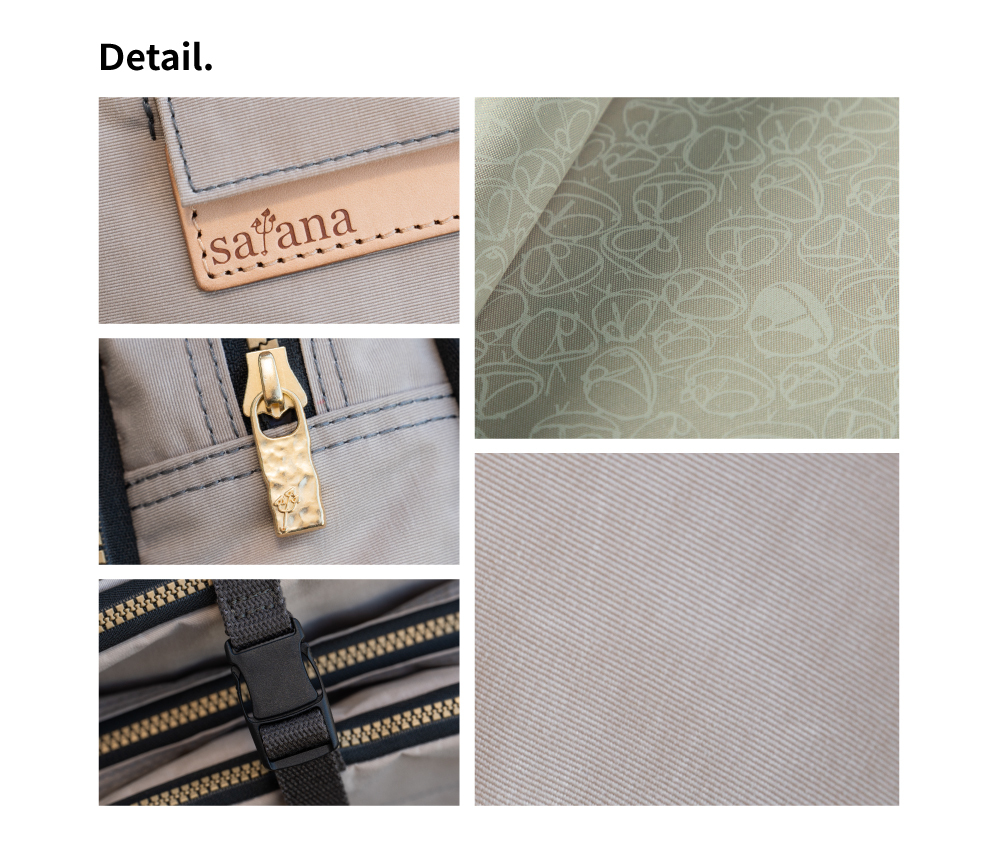 satana Soldier 趣淘三明治後背包-奶茶色 SOS2432-419 細節特寫照