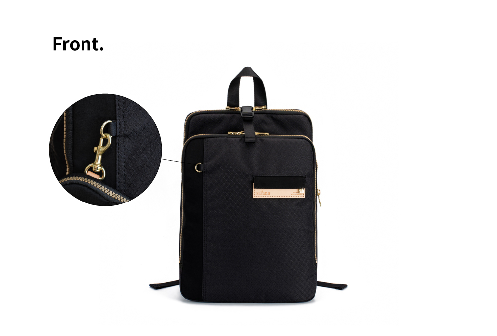 satana Soldier 趣淘三明治後背包-黑色拼接 SOS2432-727 正面照