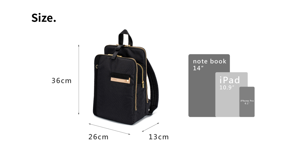 satana Soldier 趣淘三明治後背包-黑色拼接 SOS2432-727 尺寸