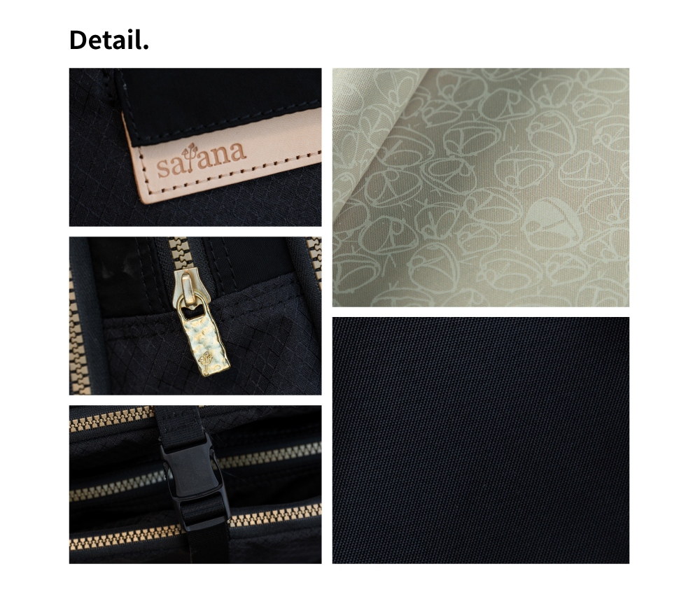 satana Soldier 趣淘三明治後背包-黑色拼接 SOS2432-727 細節特寫照