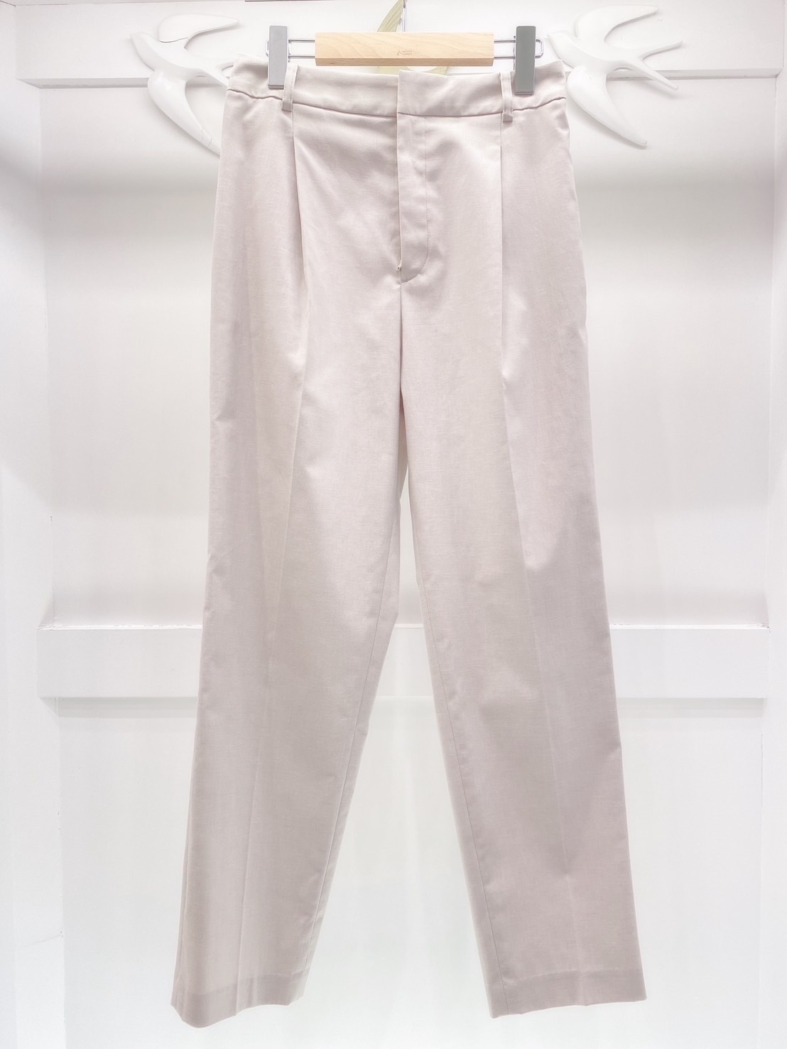 涼感棉麻直筒褲