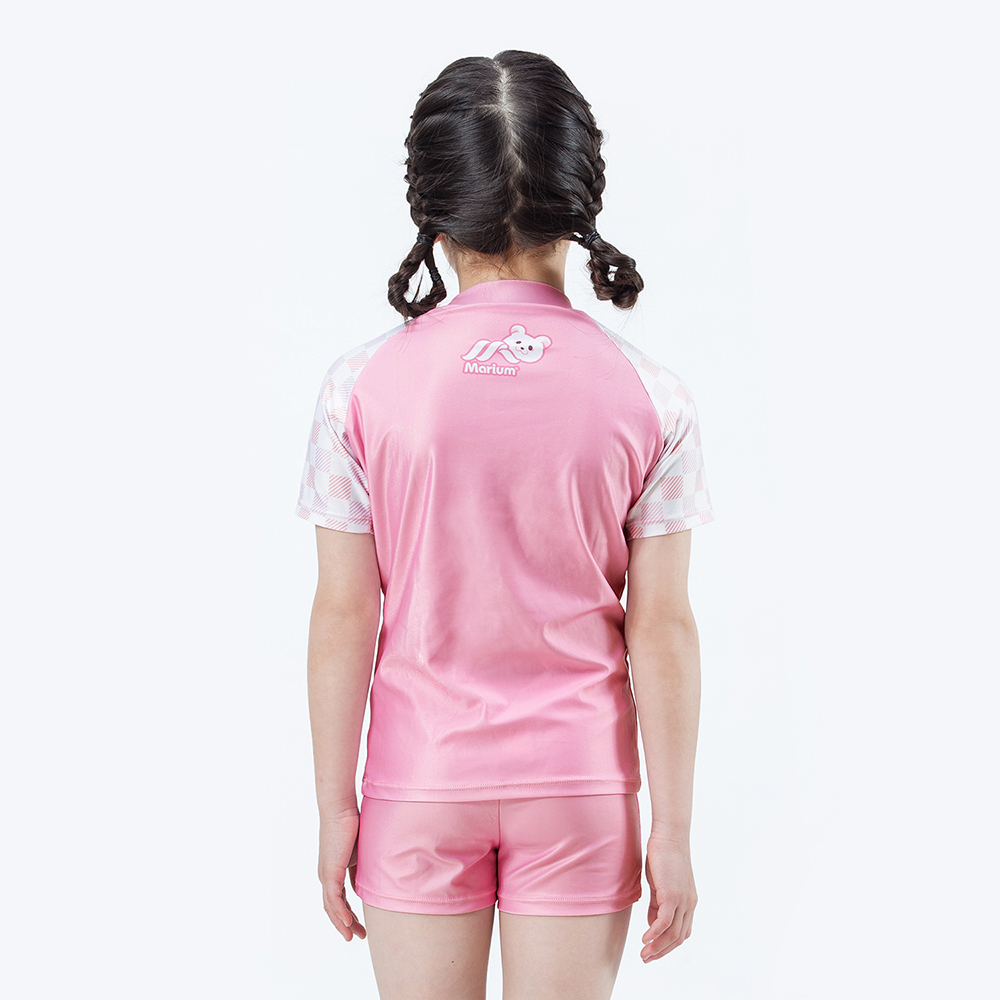 MAR-24872 兒童短袖兩件式水母衣 - 迪斯可熊熊