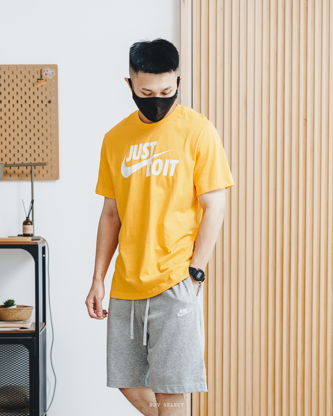#現貨 NIKE JUST DO IT 經典LOGO 短T AR5007-100 白 740 黃