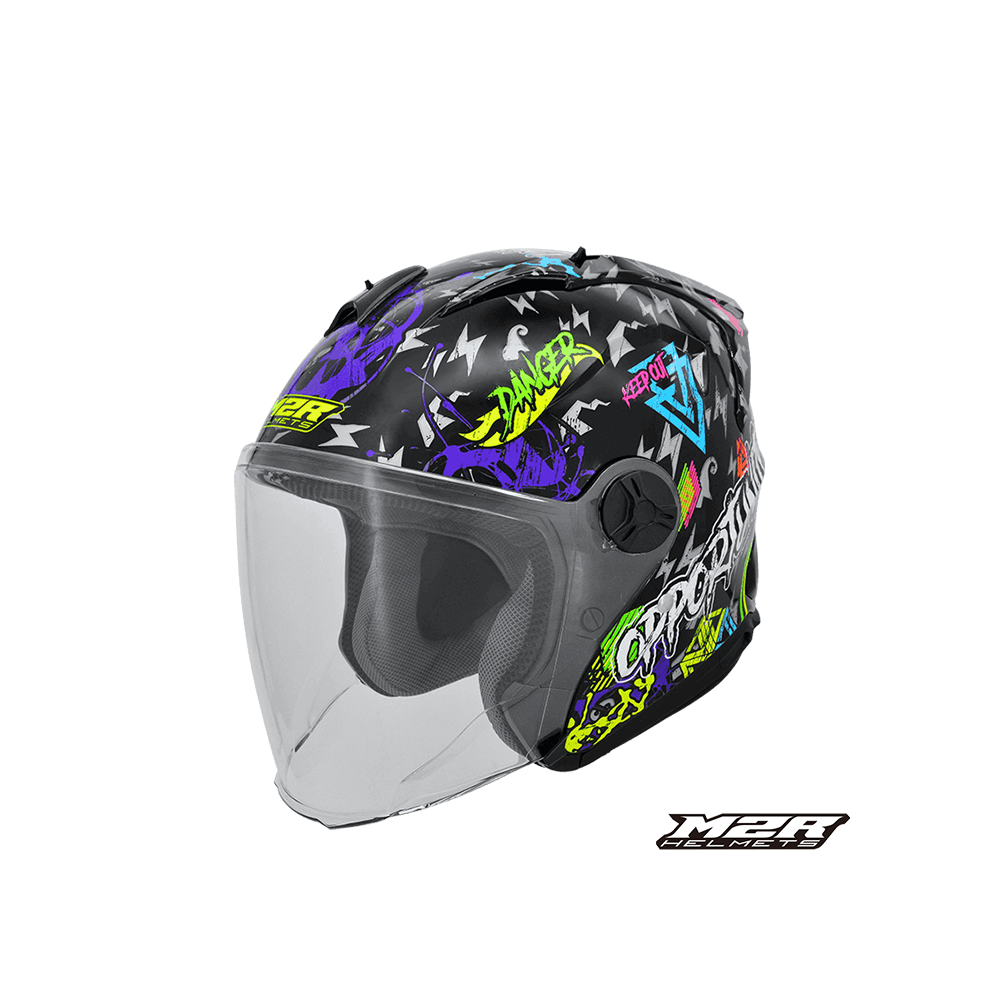 M2R J-X JX ＃2 亮黑 開放式安全帽