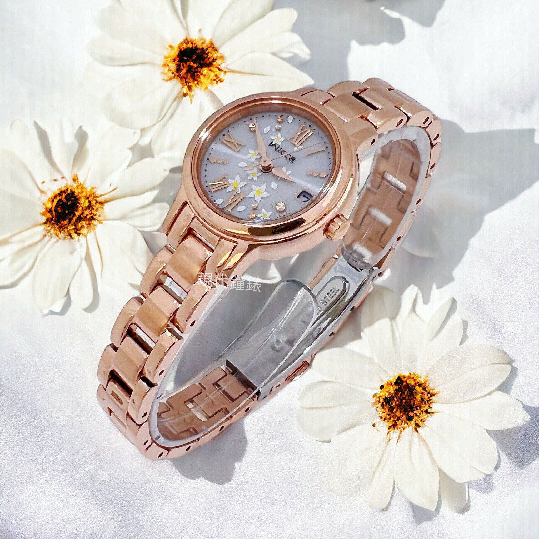 【CITIZEN 星辰】WICCA系列 閃耀茉莉氣質小花腕錶KH4-963-15 24mm 現代鐘錶